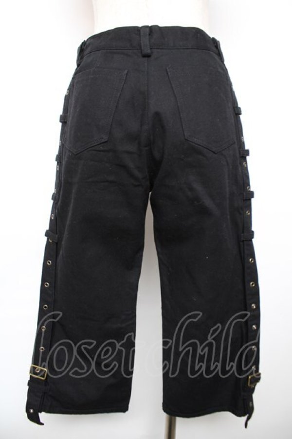 画像2: BPN FOR MEN / ベルトハーフパンツ M 黒 Y-25-12-17-117-GO-PA-SZ-ZY (2)