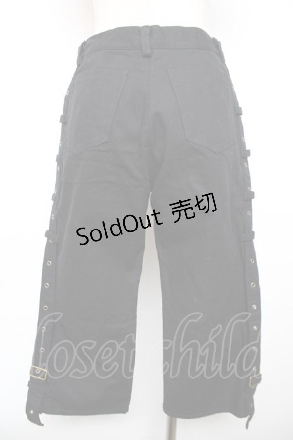 画像2: BPN FOR MEN / ベルトハーフパンツ M 黒 Y-25-12-17-117-GO-PA-SZ-ZY (2)