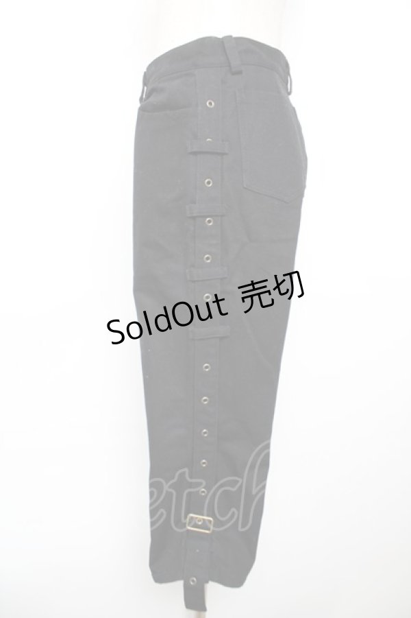 画像3: BPN FOR MEN / ベルトハーフパンツ M 黒 Y-25-12-17-117-GO-PA-SZ-ZY (3)