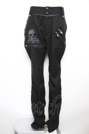 画像: SEX POT ReVeNGe / ラメストライプパンツ M 黒 Y-25-12-17-118-SP-PA-SZ-ZY