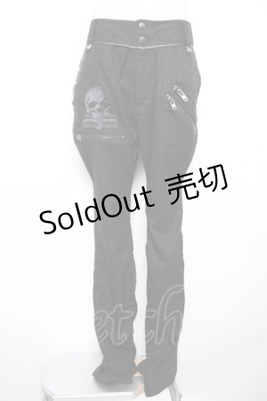 画像: SEX POT ReVeNGe / ラメストライプパンツ M 黒 Y-25-12-17-118-SP-PA-SZ-ZY