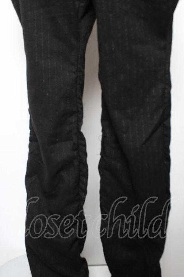 画像4: SEX POT ReVeNGe / ラメストライプパンツ M 黒 Y-25-12-17-118-SP-PA-SZ-ZY (4)