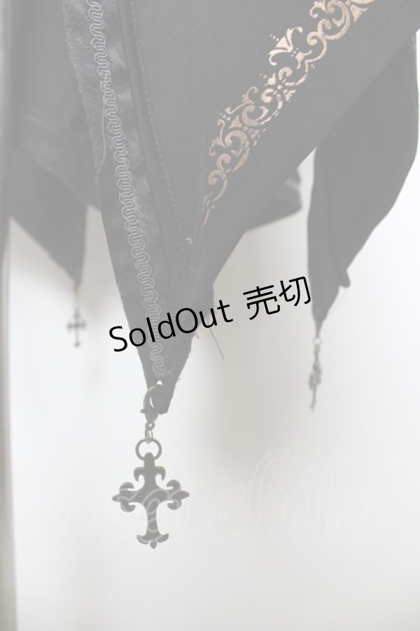 画像4: Ozz oneste / 薔薇十字刺繍イレギュラーオーバーコルセット  黒 Y-25-12-17-121-OO-SK-SZ-ZY (4)