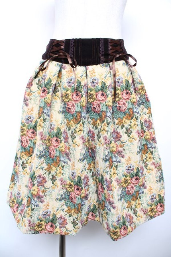 画像1: axes femme / ゴブランスカート  ベージュ Y-25-12-17-125-AX-SK-SZ-ZY (1)