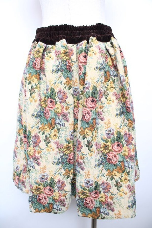 画像2: axes femme / ゴブランスカート  ベージュ Y-25-12-17-125-AX-SK-SZ-ZY (2)