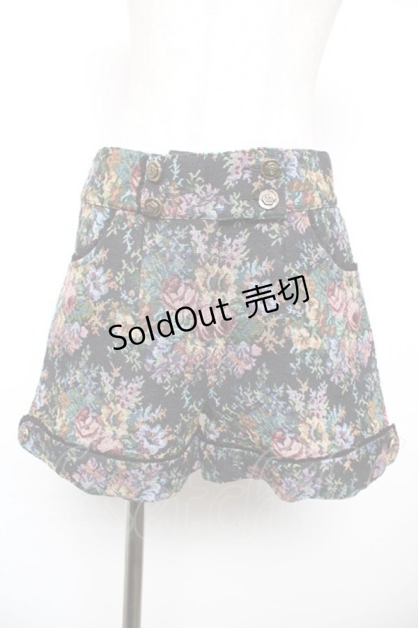 画像1: axes femme / ゴブランショートパンツ  黒 Y-25-12-17-128-AX-PA-SZ-ZY (1)