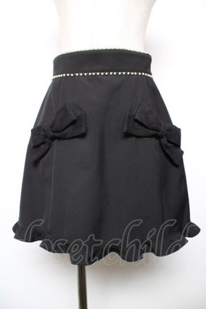 画像: Ank Rouge / パールラインリボンレーススカート M 黒 Y-25-12-17-136-CA-SK-SZ-ZY