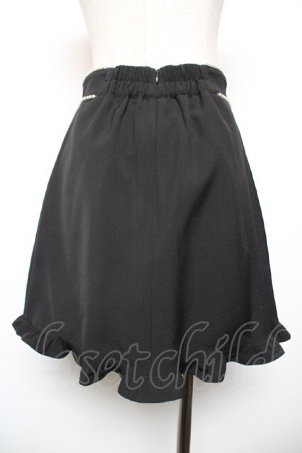 画像2: Ank Rouge / パールラインリボンレーススカート M 黒 Y-25-12-17-136-CA-SK-SZ-ZY (2)