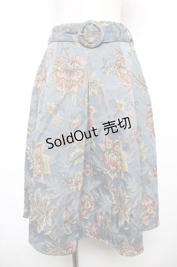 画像1: axes femme POETIQUE / ゴブランタックＡラインスカート M ブルー Y-25-12-17-138-AX-SK-SZ-ZS (1)