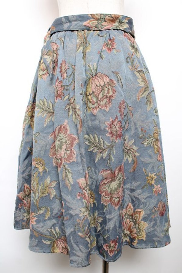 画像2: axes femme POETIQUE / ゴブランタックＡラインスカート M ブルー Y-25-12-17-138-AX-SK-SZ-ZY (2)