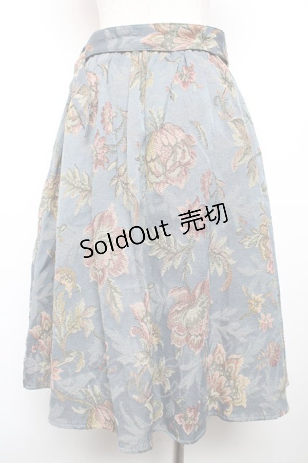 画像2: axes femme POETIQUE / ゴブランタックＡラインスカート M ブルー Y-25-12-17-138-AX-SK-SZ-ZS (2)