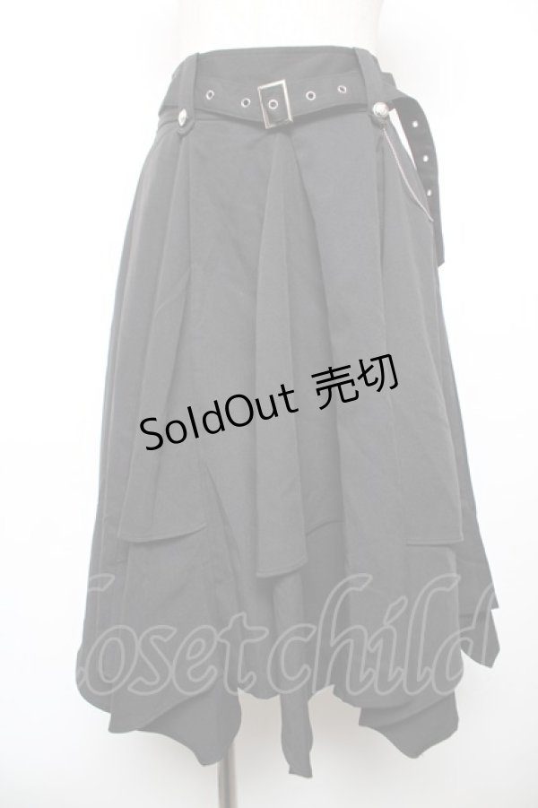 画像1: axes femme / ボリューム×アシメヘムスカート F 黒 Y-25-12-17-141-AX-SK-SZ-ZY (1)