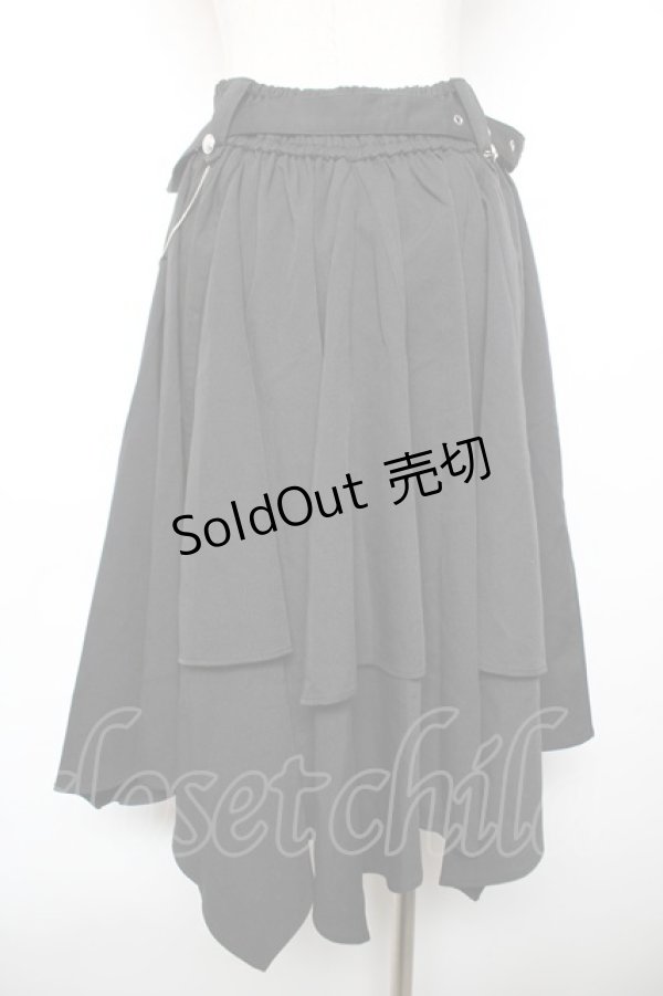 画像2: axes femme / ボリューム×アシメヘムスカート F 黒 Y-25-12-17-141-AX-SK-SZ-ZY (2)