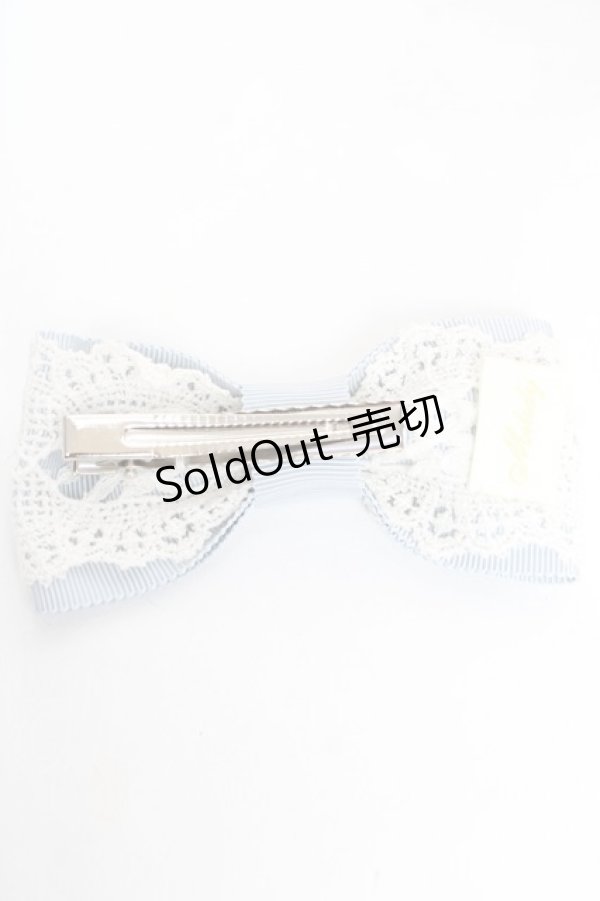 画像2: Melody BasKet / レースリボンヘアクリップ  サックス Y-25-12-17-017-LO-AC-SZ-ZT0304W (2)