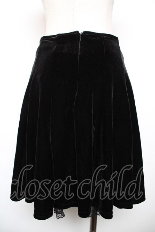 画像2: Honey Cinnamon / ベロアスカート F 黒 Y-25-12-17-143-LO-SK-SZ-ZY (2)