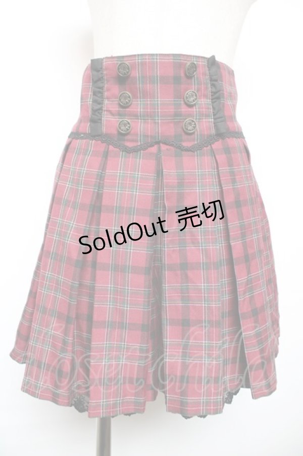 画像1: axes femme POETIQUE / チェックキュロット M ワイン Y-25-12-17-146-AX-SK-SZ-ZY (1)