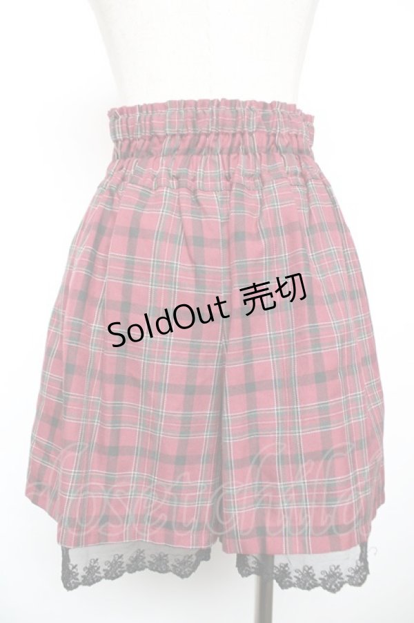 画像2: axes femme POETIQUE / チェックキュロット M ワイン Y-25-12-17-146-AX-SK-SZ-ZY (2)