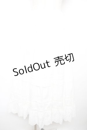 画像: axes femme / コットンフレアロングスカート M 白 Y-25-12-17-147-AX-SK-SZ-ZS