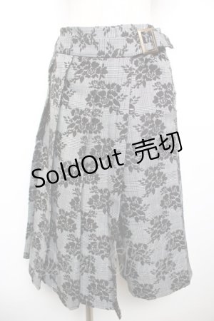 画像: axes femme / 花柄スカート巻きパンツ M 黒 Y-25-12-17-149-AX-PA-SZ-ZS