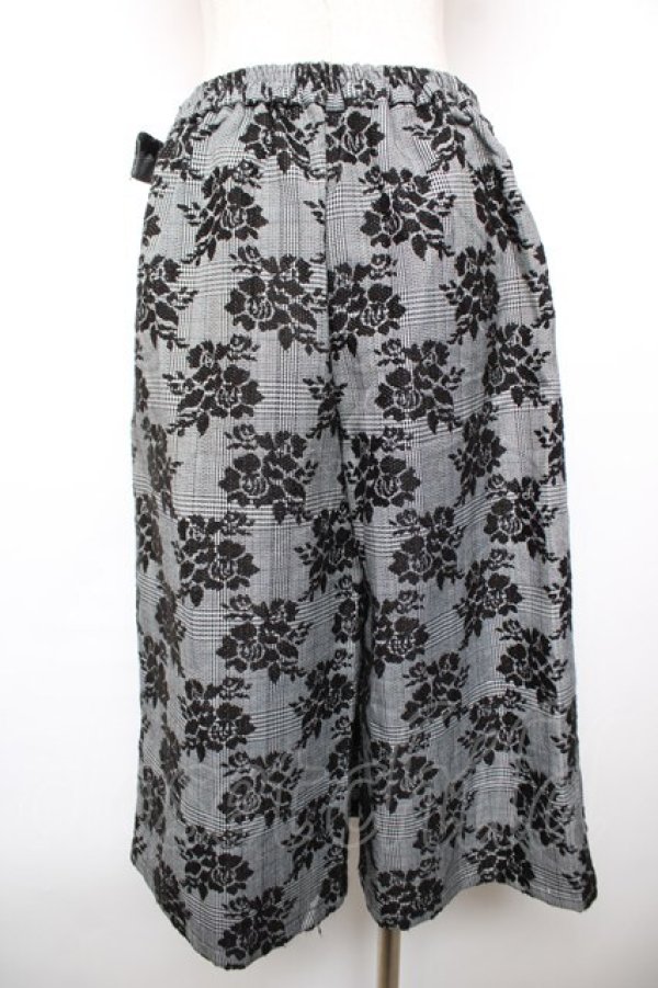 画像2: axes femme / 花柄スカート巻きパンツ M 黒 Y-25-12-17-149-AX-PA-SZ-ZY (2)