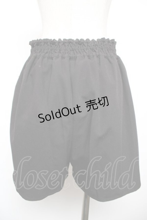 画像2: axes femme POETIQUE / ハイウエストレースアップショートパンツ M 黒 Y-25-12-17-151-AX-PA-SZ-ZS (2)