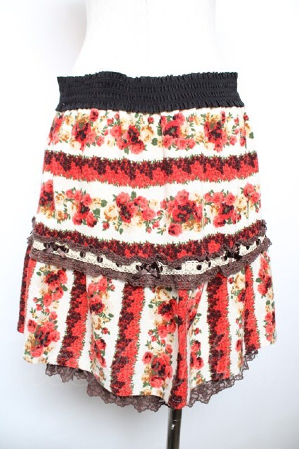 画像2: axes femme / 花柄スカート  生成り Y-25-12-17-152-AX-SK-SZ-ZY (2)