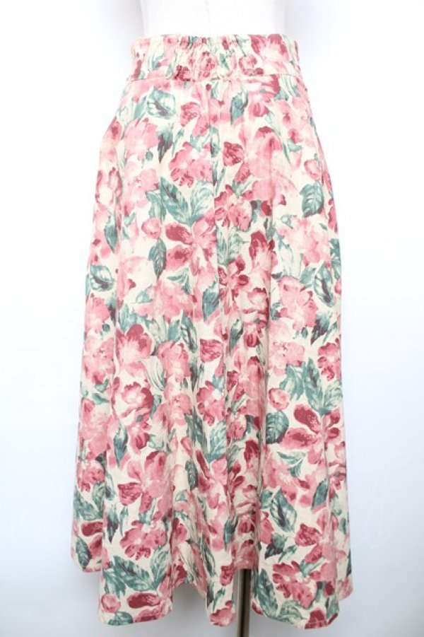 画像2: an another angelus / フラワー柄スカート F ピンク Y-25-12-17-156-CA-SK-SZ-ZY (2)