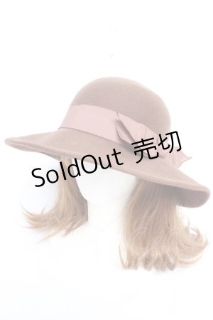 画像: an another angelus / グログランリボンウールハット F ブラウン Y-25-12-17-019-CA-AC-SZ-ZY