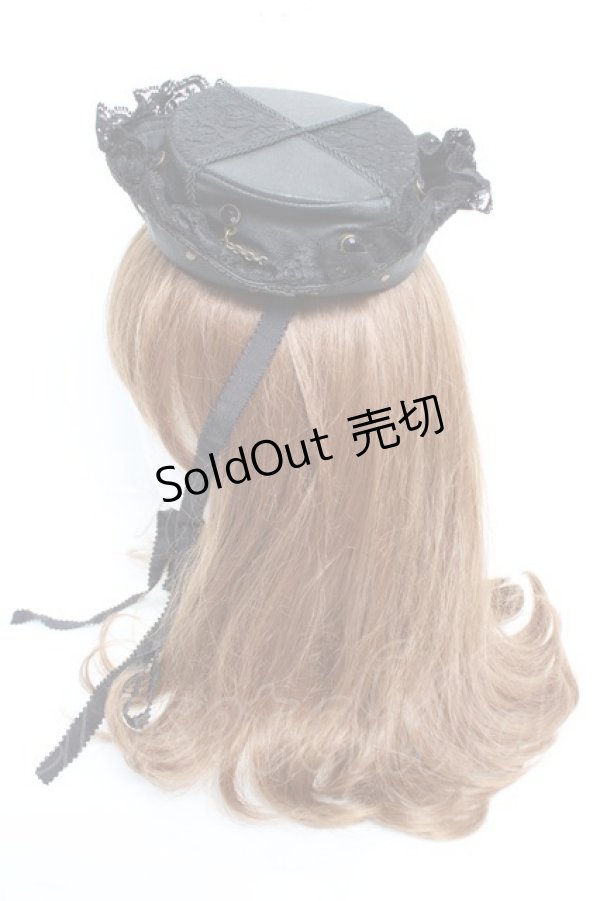 画像2: Ozz Croce / rose刺繍ミニハット  黒 Y-25-12-17-022-OO-ZA-SZ-ZY (2)