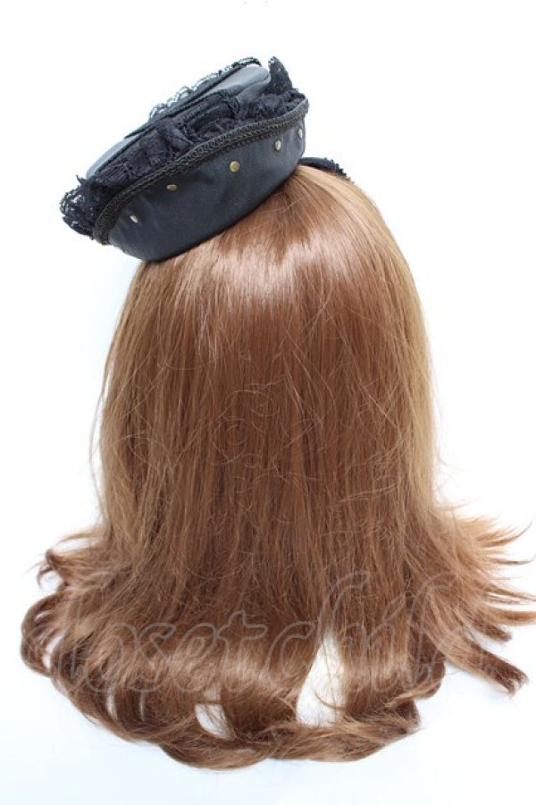 画像3: Ozz Croce / rose刺繍ミニハット  黒 Y-25-12-17-022-OO-ZA-SZ-ZY (3)