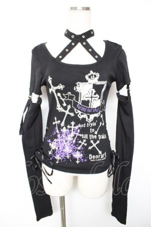 画像: Deorart / チョーカーデザインセパレートスリーブカットソー M 黒 Y-25-12-17-027-PU-TO-SZ-ZY