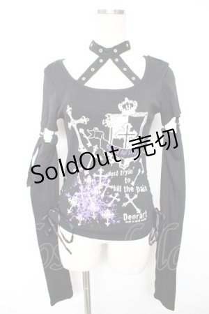 画像: Deorart / チョーカーデザインセパレートスリーブカットソー M 黒 Y-25-12-17-027-PU-TO-SZ-ZY