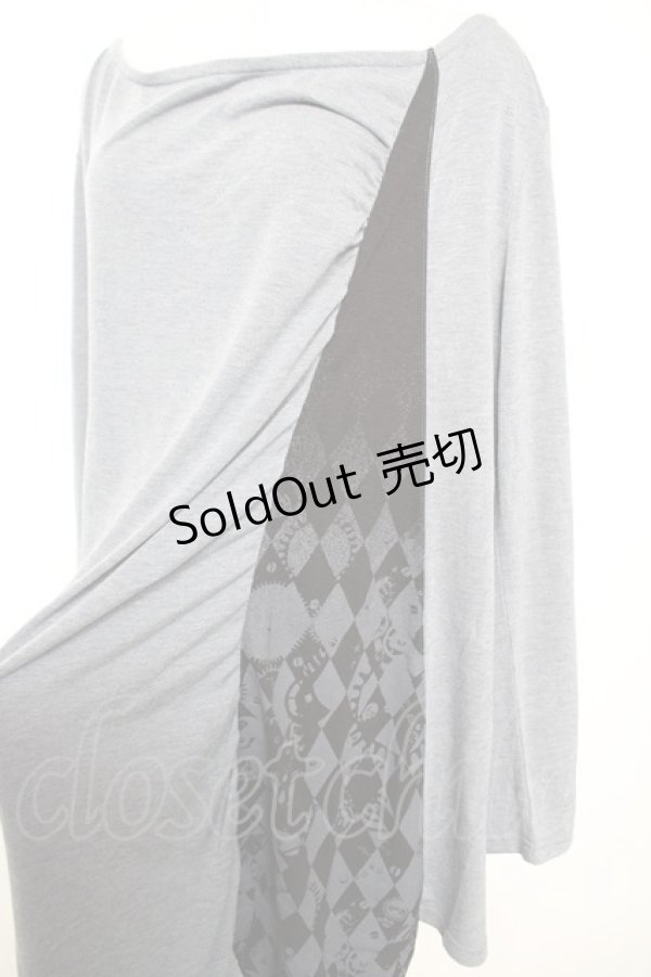 画像3: PUTUMAYO / プリント切替ロングトップス  グレー Y-25-12-17-028-PT-TO-SZ-ZY (3)