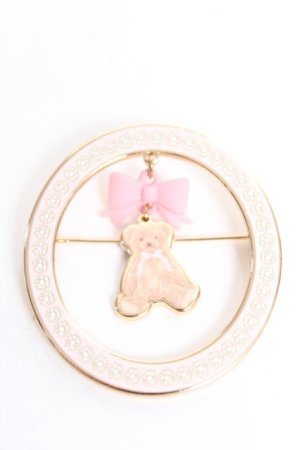 画像: m petit by misako / TT*AMクマブローチ  中桃 Y-25-12-17-005-LO-AC-SZ-ZY