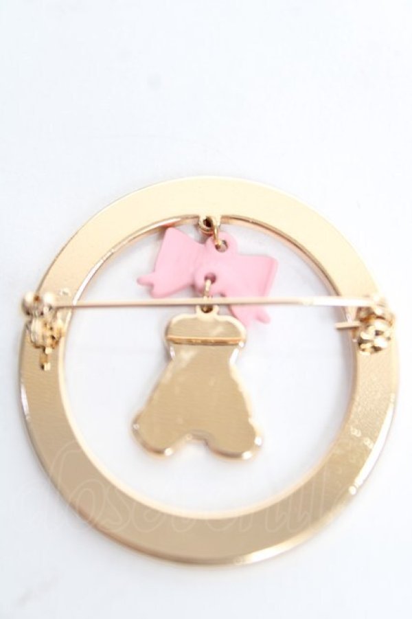 画像2: m petit by misako / TT*AMクマブローチ  中桃 Y-25-12-17-005-LO-AC-SZ-ZY (2)