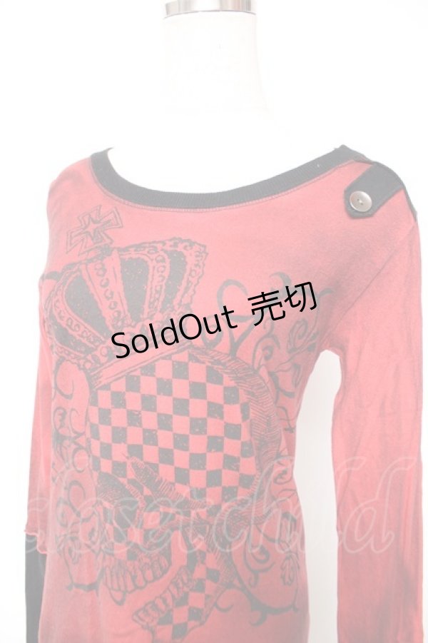 画像3: ALGONQUINS / スカルptムラ柄トップス 1 赤 Y-25-12-17-034-AL-TO-SZ-ZY (3)