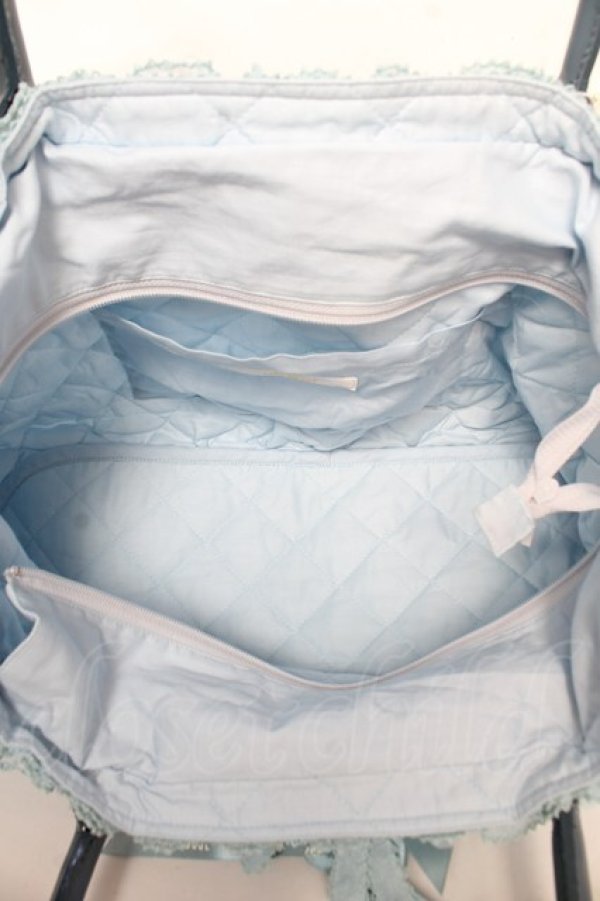 画像4: PINK HOUSE / ドットチュールフリル使いバッグ F サックス Y-25-12-18-020-LO-ZA-SZ-ZY (4)