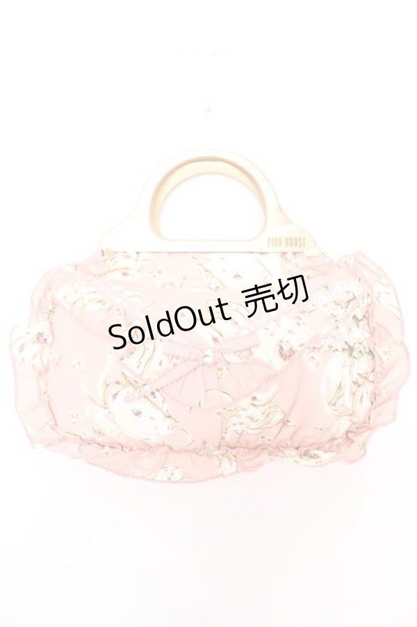 画像1: PINK HOUSE / ティーカッププリントハンドルバッグ F ボルドー Y-25-12-18-024-LO-BG-SZ-ZY (1)