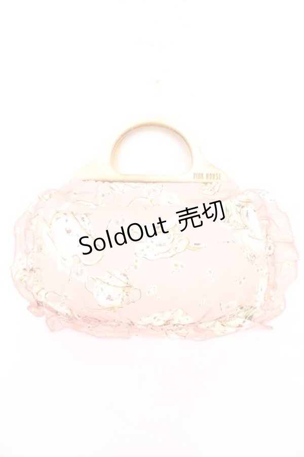 画像2: PINK HOUSE / ティーカッププリントハンドルバッグ F ボルドー Y-25-12-18-024-LO-BG-SZ-ZY (2)