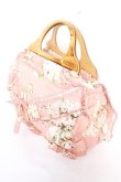 画像3: PINK HOUSE / ティーカッププリントハンドルバッグ F ボルドー Y-25-12-18-024-LO-BG-SZ-ZY (3)