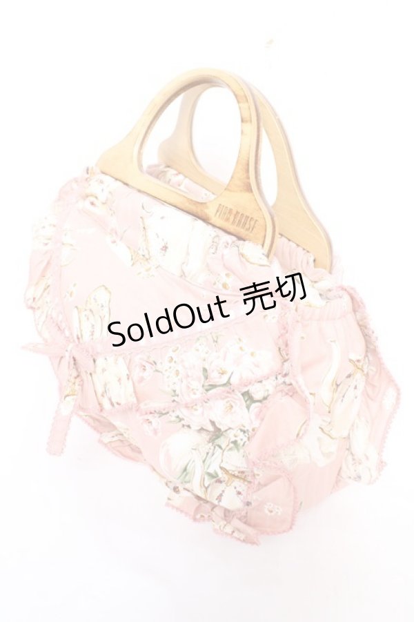 画像3: PINK HOUSE / ティーカッププリントハンドルバッグ F ボルドー Y-25-12-18-024-LO-BG-SZ-ZY (3)