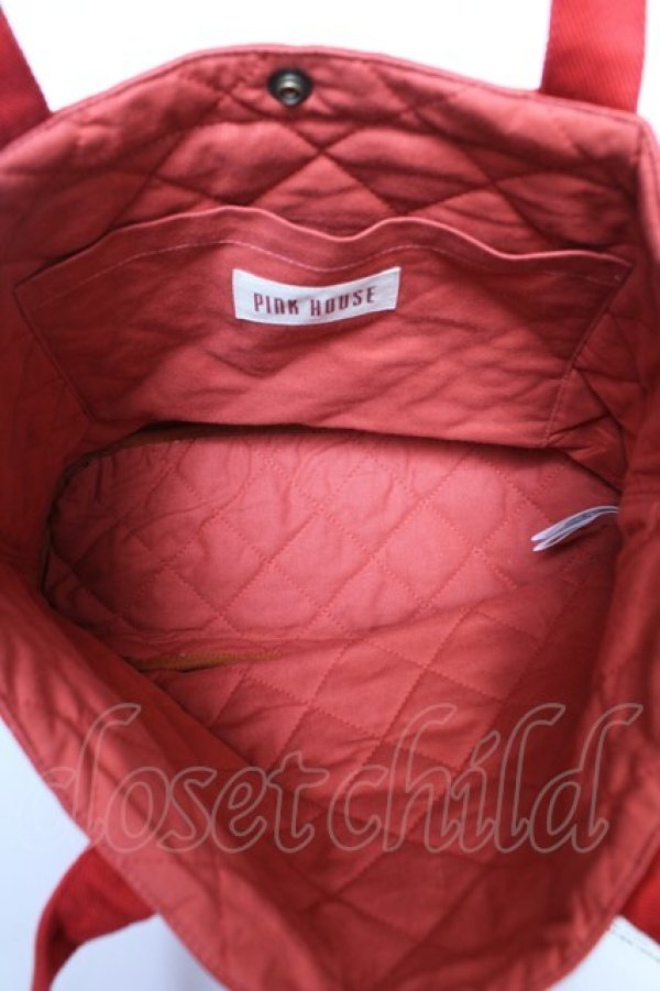 画像4: PINK HOUSE / くまワッペンバッグ  赤 Y-25-12-18-003-LO-BG-SZ-ZY (4)