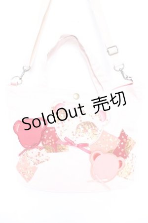 画像: PINK HOUSE / くまワッペンバッグ  ピンク Y-25-12-18-006-LO-BG-SZ-ZY