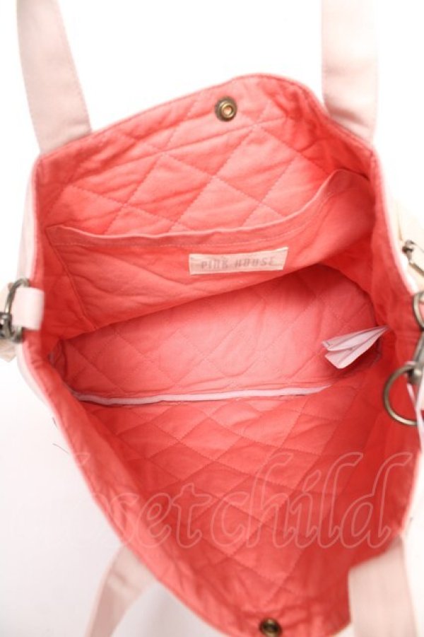 画像4: PINK HOUSE / くまワッペンバッグ  ピンク Y-25-12-18-006-LO-BG-SZ-ZY (4)