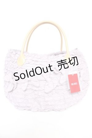 画像: PINK HOUSE / リボン付きフリルバッグ F ラベンダー Y-25-12-18-007-LO-BG-SZ-ZY