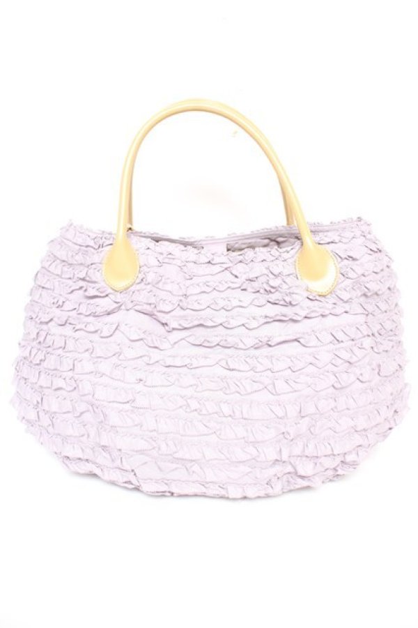 画像2: PINK HOUSE / リボン付きフリルバッグ F ラベンダー Y-25-12-18-007-LO-BG-SZ-ZY (2)