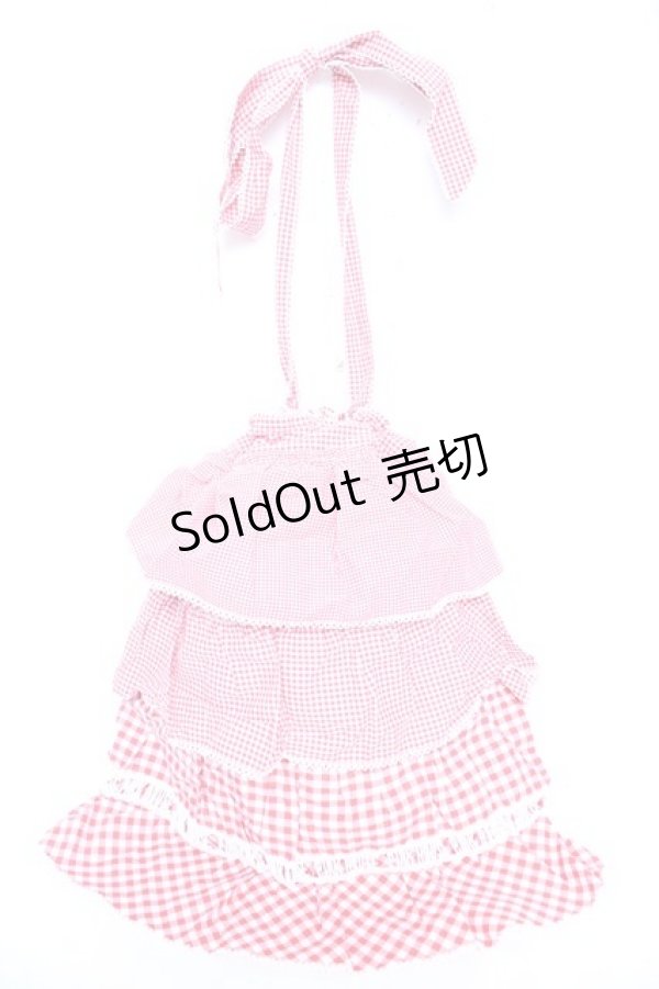 画像2: PINK HOUSE / ギンガムパッチワークバッグ F 赤 Y-25-12-18-009-LO-BG-SZ-ZY (2)