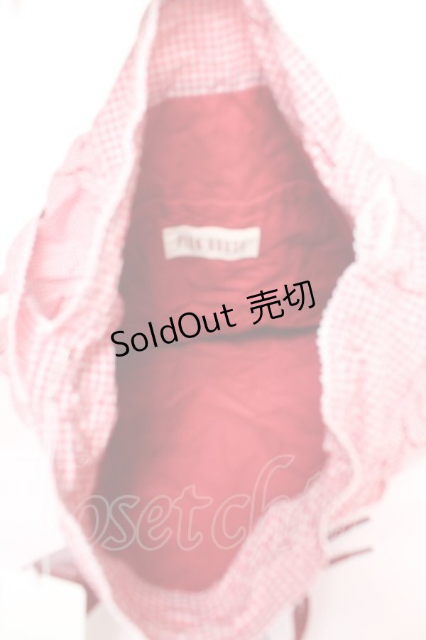 画像4: PINK HOUSE / ギンガムパッチワークバッグ F 赤 Y-25-12-18-009-LO-BG-SZ-ZY (4)