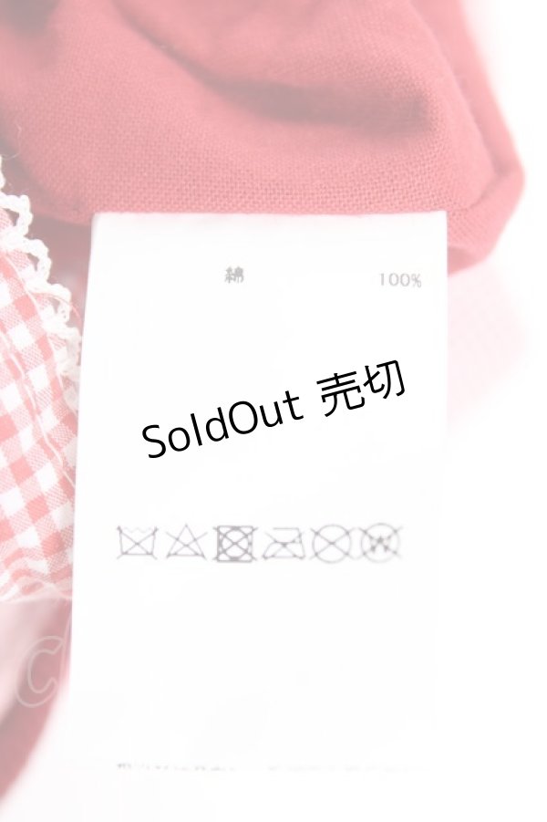 画像5: PINK HOUSE / ギンガムパッチワークバッグ F 赤 Y-25-12-18-009-LO-BG-SZ-ZY (5)