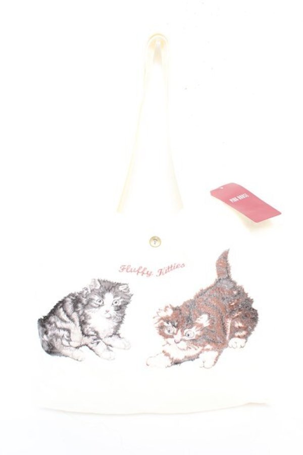 画像1: PINK HOUSE / キティーズ・ブラザーズ刺繍スエードバッグ F アイボリー Y-25-12-18-012-LO-BG-SZ-ZY (1)